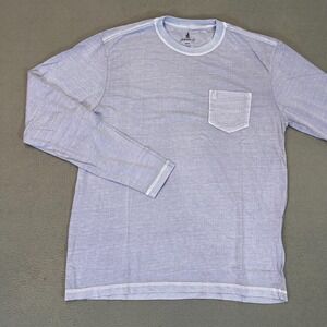 johnnie-O Brennan 2.0 Long Sleeve T-Shirt Blue Mens Sm Cotton Modal Chest Pocket